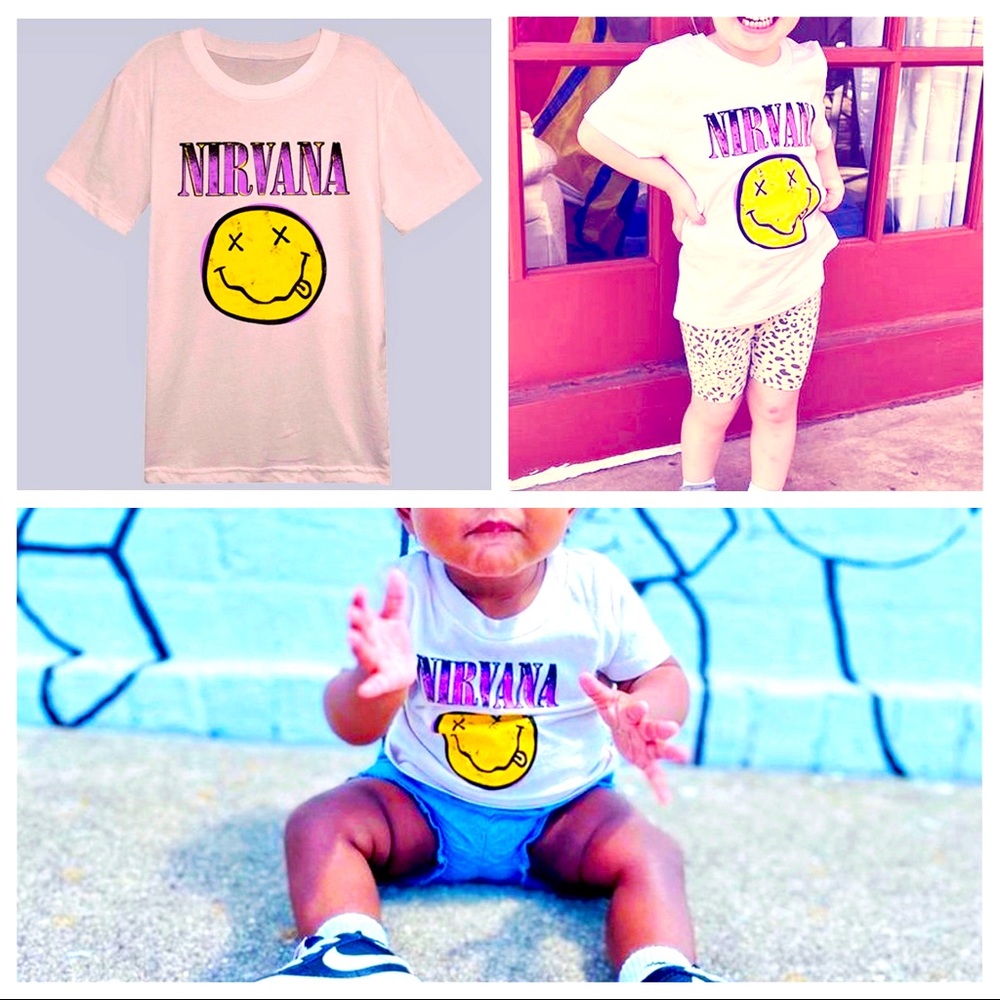 🔥NWT SUPER CUTE KIDS NIRVANA TEE! (12M-5T)✌🏼💗